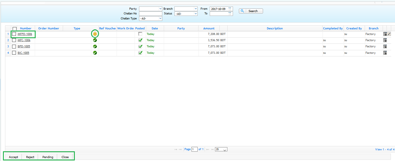Approval Layer of Mill Finishing Production Delivery